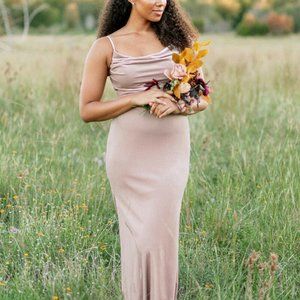 CHAMPAGNE Velvet Skye Revelry Bridesmaid Dress